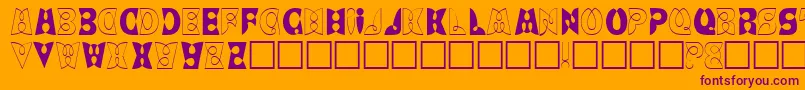 LaytonRegular Font – Purple Fonts on Orange Background