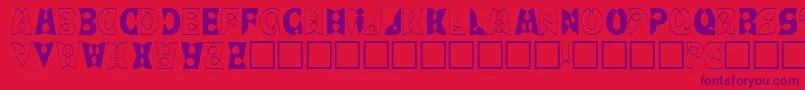LaytonRegular-Schriftart – Violette Schriften auf rotem Hintergrund