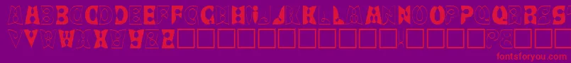 LaytonRegular Font – Red Fonts on Purple Background