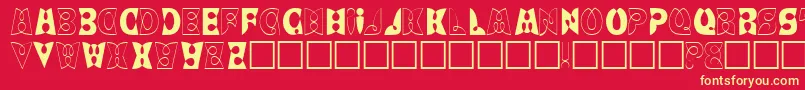 LaytonRegular Font – Yellow Fonts on Red Background