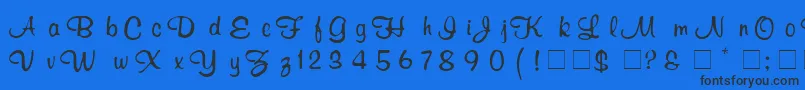 Richard Font – Black Fonts on Blue Background