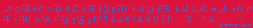 Richard Font – Blue Fonts on Red Background