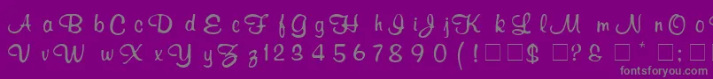 フォントRichard – 紫の背景に灰色の文字