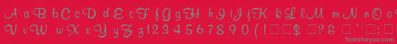 Richard Font – Gray Fonts on Red Background