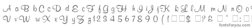 フォントRichard – 白い背景に灰色の文字