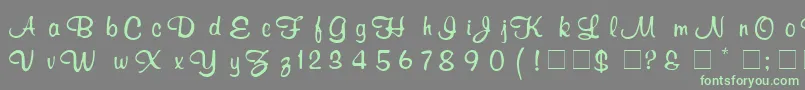 Richard Font – Green Fonts on Gray Background