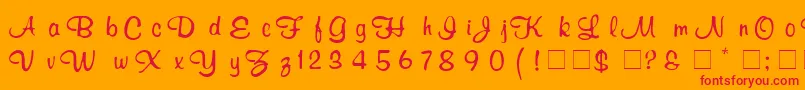 Richard Font – Red Fonts on Orange Background