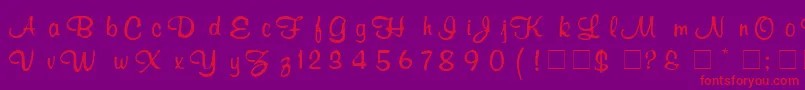 Richard Font – Red Fonts on Purple Background