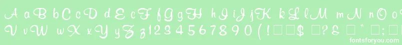Richard Font – White Fonts on Green Background