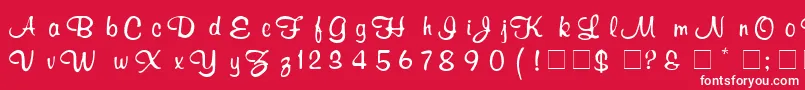 フォントRichard – 赤い背景に白い文字