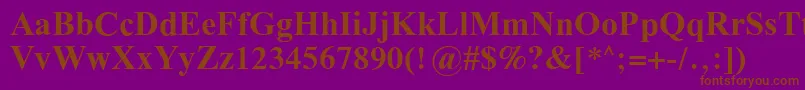 Galsilb Font – Brown Fonts on Purple Background