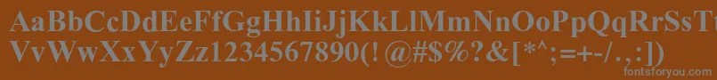 フォントGalsilb – 茶色の背景に灰色の文字