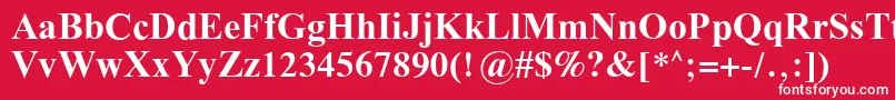 フォントGalsilb – 赤い背景に白い文字