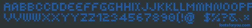 CosturaRegular Font – Blue Fonts on Black Background