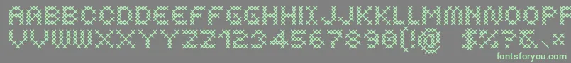 CosturaRegular-Schriftart – Grüne Schriften auf grauem Hintergrund