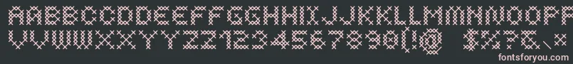 CosturaRegular Font – Pink Fonts on Black Background