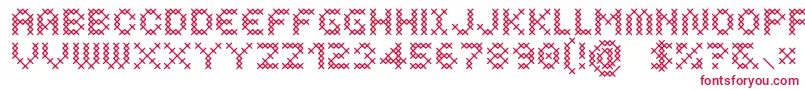 CosturaRegular-Schriftart – Rote Schriften auf weißem Hintergrund