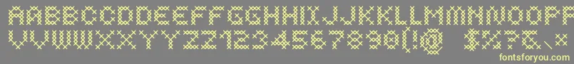CosturaRegular-fontti – keltaiset fontit harmaalla taustalla