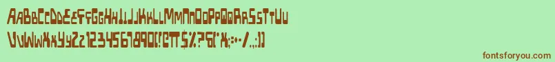 XpedCondensed Font – Brown Fonts on Green Background