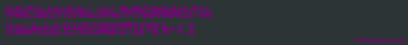 Czcionka XpedCondensed – fioletowe czcionki na czarnym tle