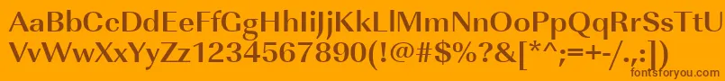UrwimperialtwidBold Font – Brown Fonts on Orange Background
