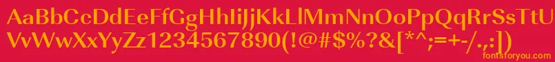 UrwimperialtwidBold Font – Orange Fonts on Red Background