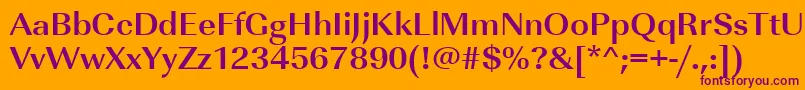 UrwimperialtwidBold Font – Purple Fonts on Orange Background