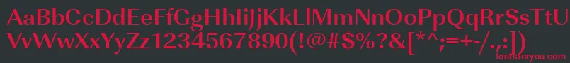 UrwimperialtwidBold Font – Red Fonts on Black Background