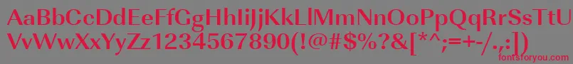 UrwimperialtwidBold Font – Red Fonts on Gray Background
