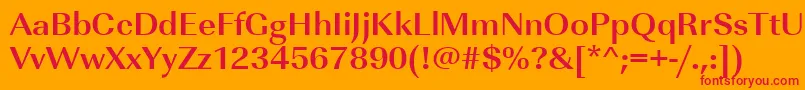 UrwimperialtwidBold Font – Red Fonts on Orange Background