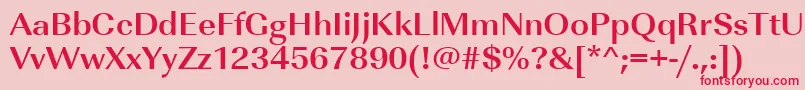 UrwimperialtwidBold Font – Red Fonts on Pink Background