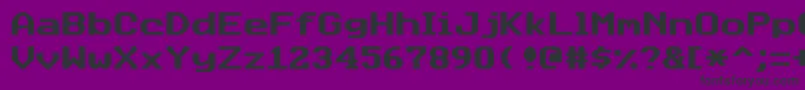 フォントDatasunjustified – 紫の背景に黒い文字