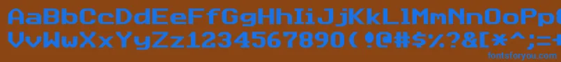 Datasunjustified Font – Blue Fonts on Brown Background