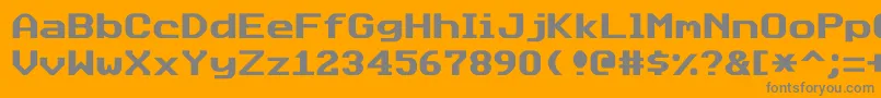 Datasunjustified Font – Gray Fonts on Orange Background