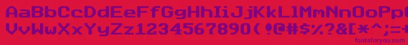 Datasunjustified Font – Purple Fonts on Red Background