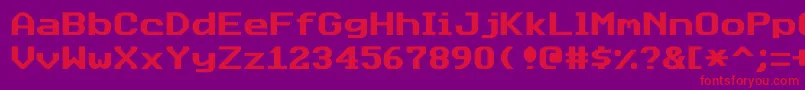 Datasunjustified Font – Red Fonts on Purple Background