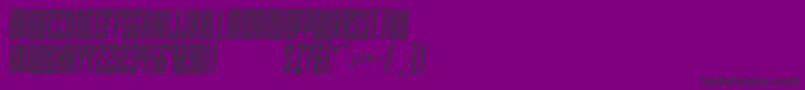 Xray Ted  Skew  Font – Black Fonts on Purple Background