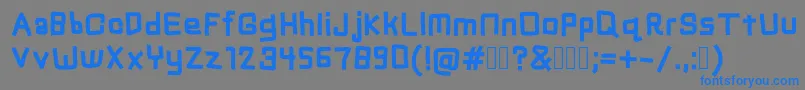 Chuck Font – Blue Fonts on Gray Background