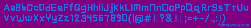 Chuck Font – Blue Fonts on Purple Background