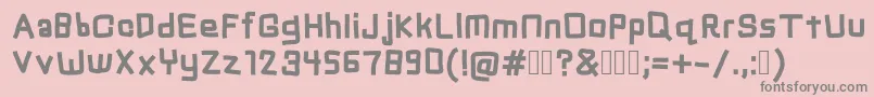 Chuck Font – Gray Fonts on Pink Background