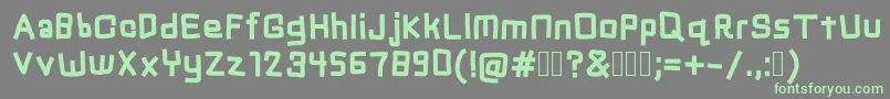 Chuck Font – Green Fonts on Gray Background