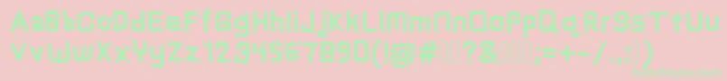 Chuck Font – Green Fonts on Pink Background