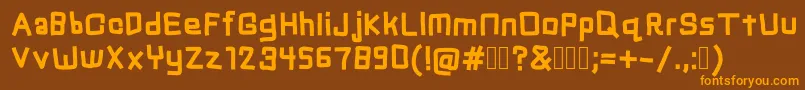 Chuck Font – Orange Fonts on Brown Background