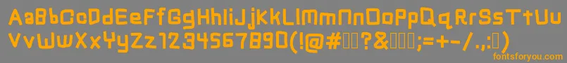 Chuck Font – Orange Fonts on Gray Background
