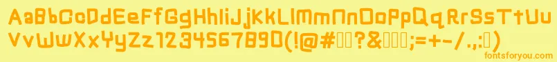 Chuck Font – Orange Fonts on Yellow Background