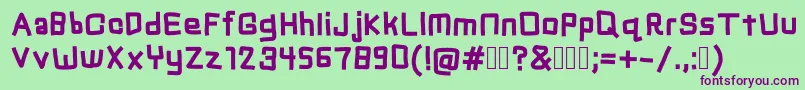 Chuck Font – Purple Fonts on Green Background