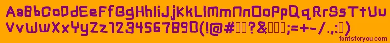 Chuck Font – Purple Fonts on Orange Background