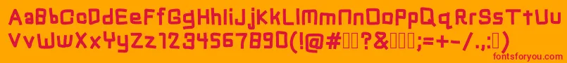 Chuck Font – Red Fonts on Orange Background