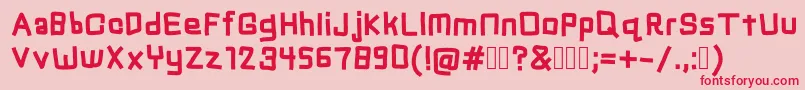 Chuck Font – Red Fonts on Pink Background