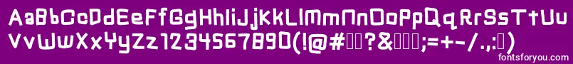 Chuck Font – White Fonts on Purple Background